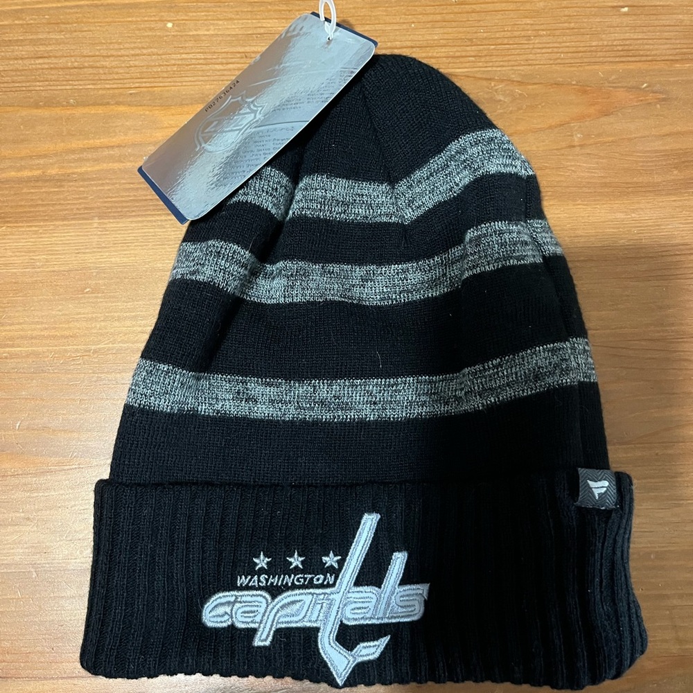 Washington Capitals Striped Beanie